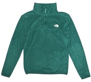 The North Face Fleece 1/4 Zip Long Sleeve Green Pullover Small